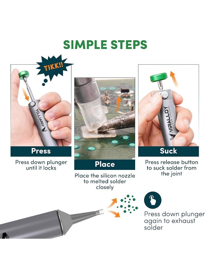 Viralloy ® Solder Sucker No Clog Desoldering Pump