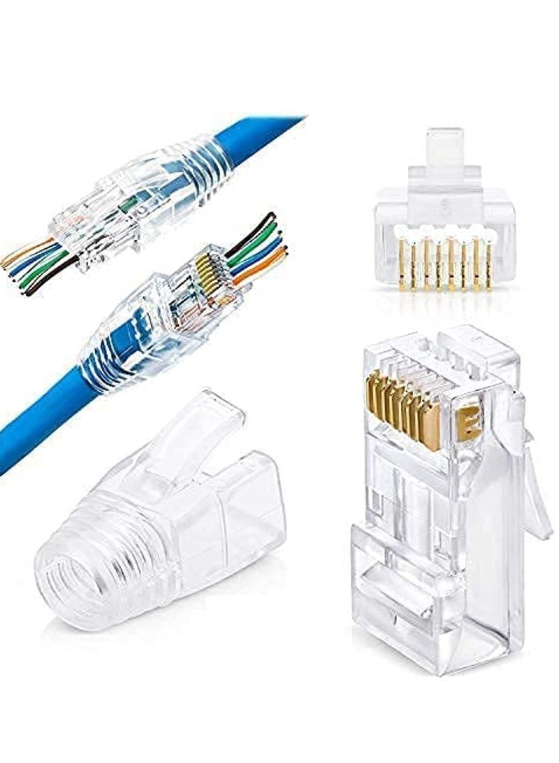 DKURVE Cat6 Pass Through Connectors  & Strain Relief Boots