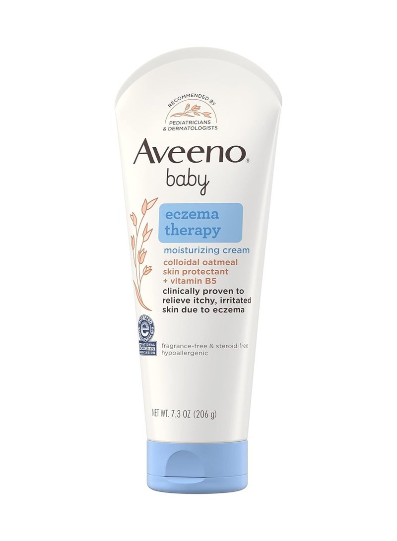 Aveeno Baby Eczema Therapy Moisturizing Cream, Helps Relieve Dry, Itchy, Irritated Skin 206g