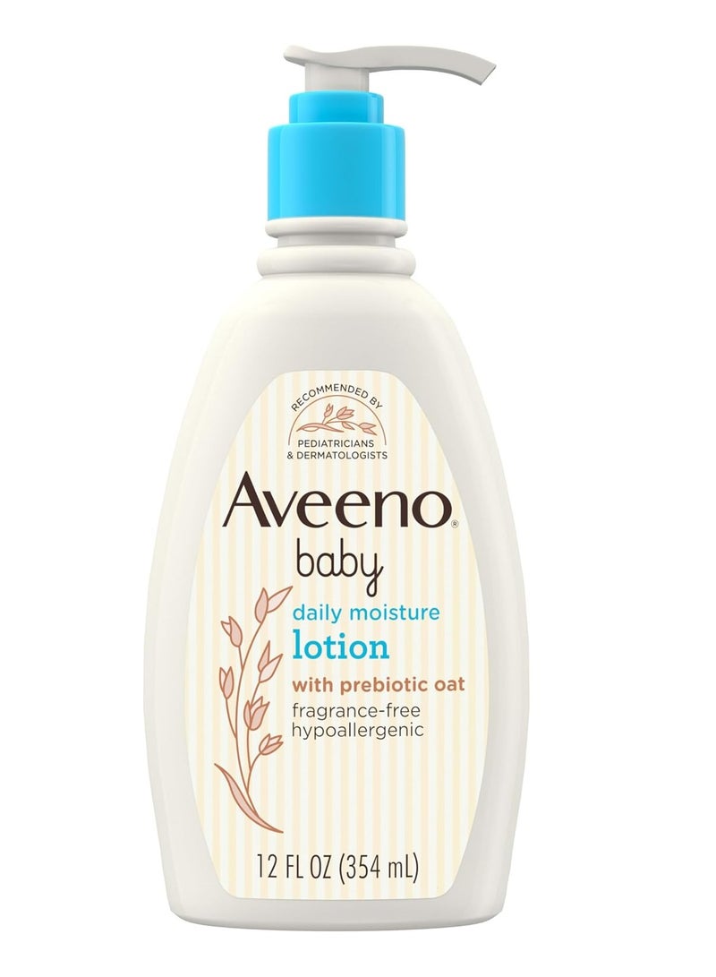 Aveeno Baby Daily Moisturizing Lotion With Prebiotic Oat, Baby Lotion With Coconut Oil & Shea Butter Deeply Moisturizes Sensitive Skin 354ml