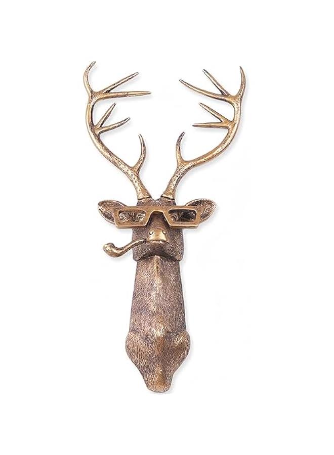 Head Wall Mount Decor,Resin Animal Sculptures，Art Deco Wall Hanging Decoration for Living Room Bedroom Officeroom Gift (Deer)