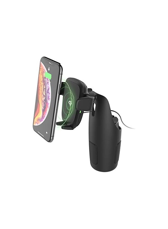Auto Sense Qi Wireless Charging Car Charger Automatic Clamping Cup Holder Phone Mount For Iphone, Galaxy