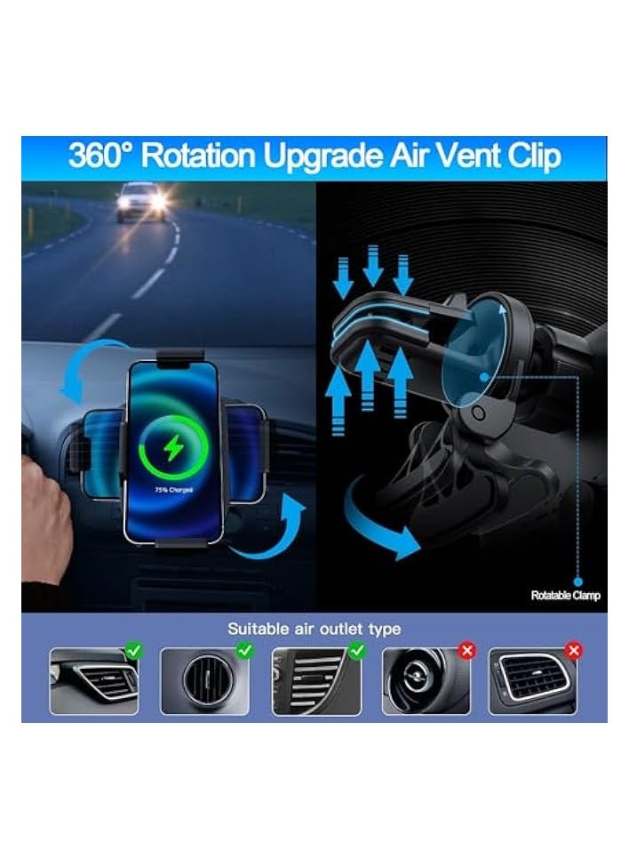 Wireless Car Charger for Galaxy Z Fold 5/4/3, 15W Fast Charging Car Mount, Air Vent Charging Car Phone Holder