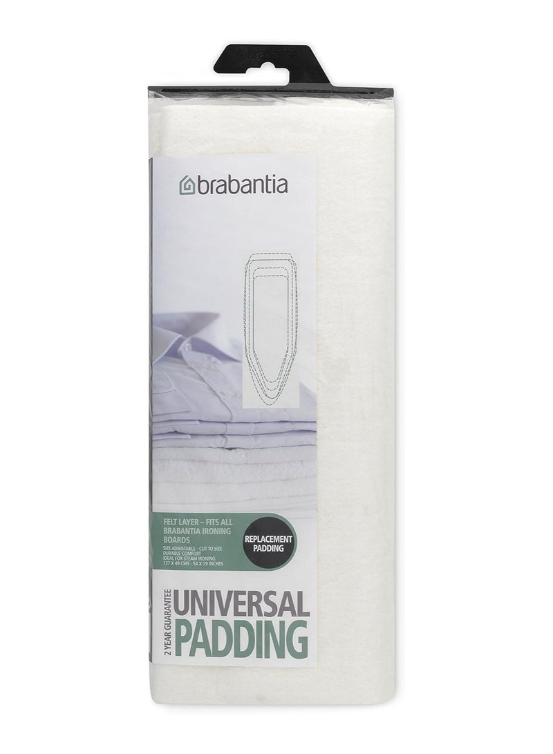 Brabantia Ironing Board Cover Replacement Felt Pad - White