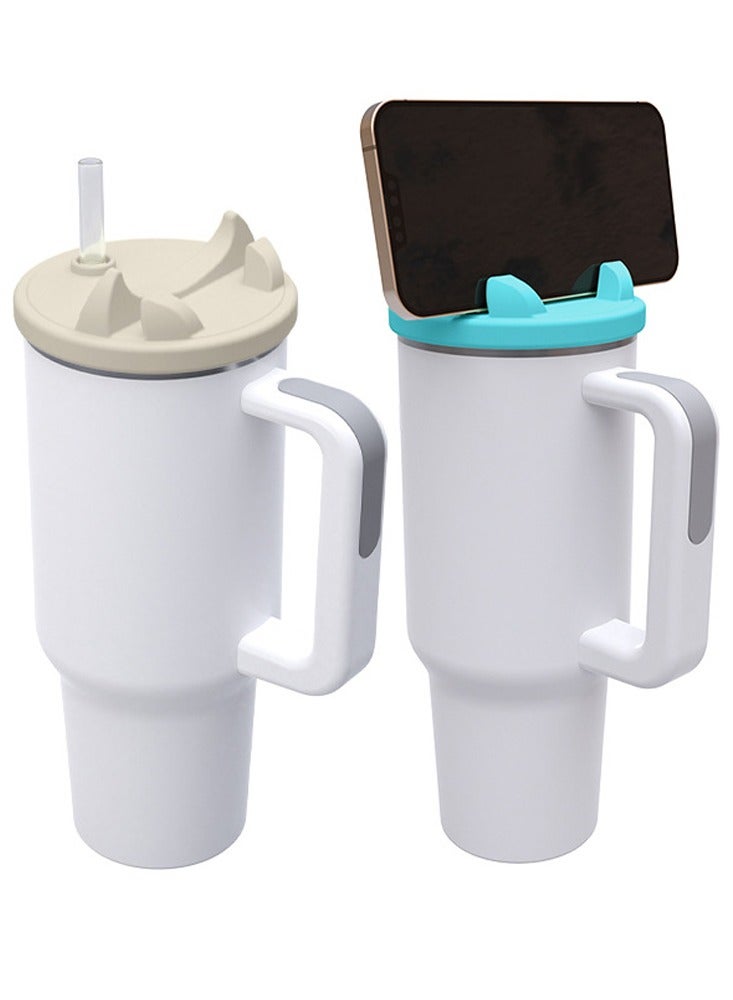 STANLEY 40OZ Cute Ears Shape Silicone Lid Leak-proof Sealed Water Cup Phone Holder