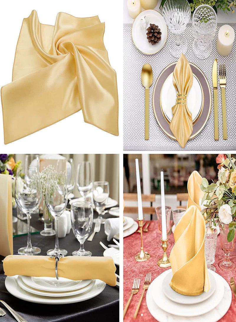 Elegant Satin Napkins Set 10 Pieces 17x17