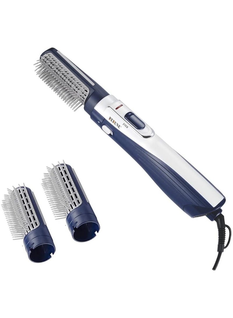 Original RE-2025-2 Electric Hair Styler Brush 3 In 1 Hot Air Styler With 2 Attachment 1200W UAE Plug Blue/White