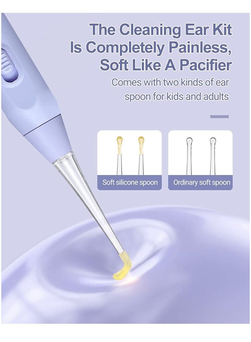 Ear Wax Removal Tool with Light, Kids Remover Cleaning Cleaner Built-in Storage Space Upgraded Light