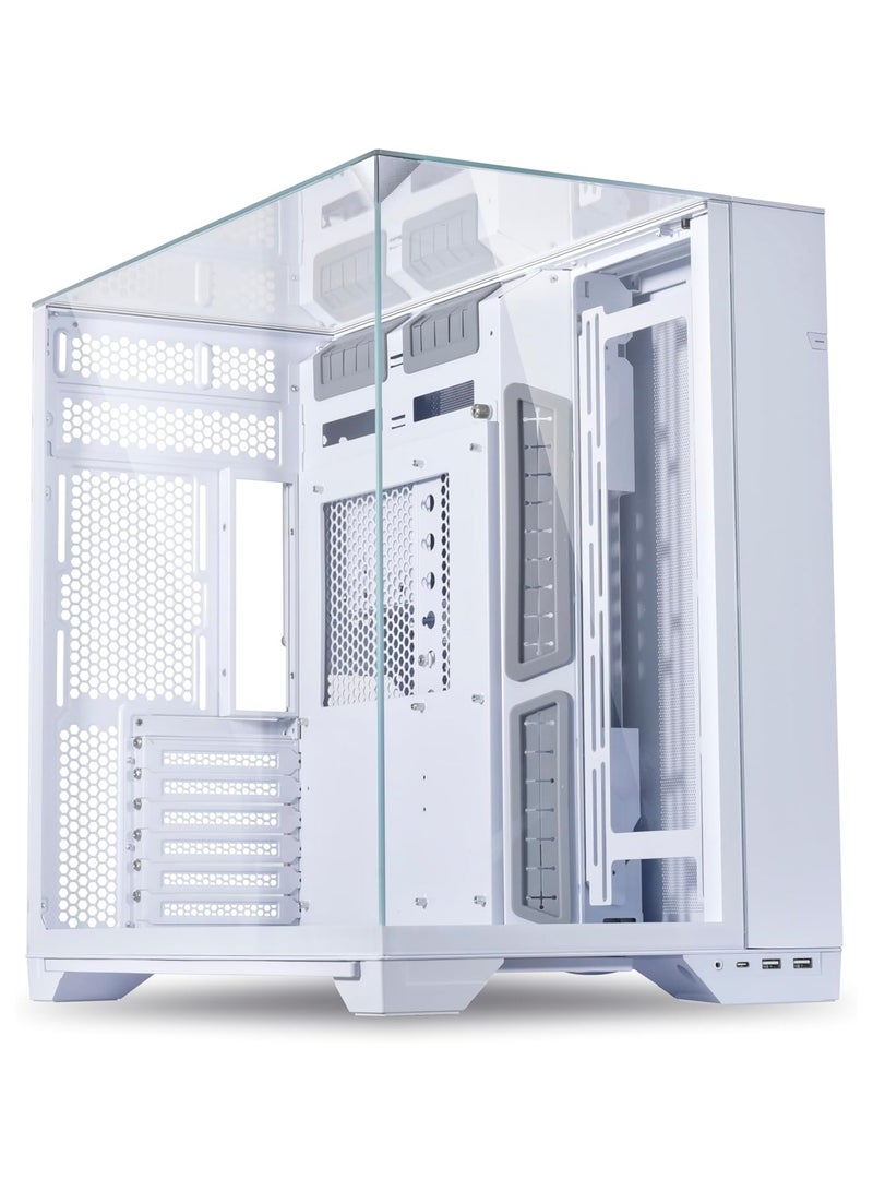 Lian Li O11 Vision ATX Mid Tower Computer Case- WHITE