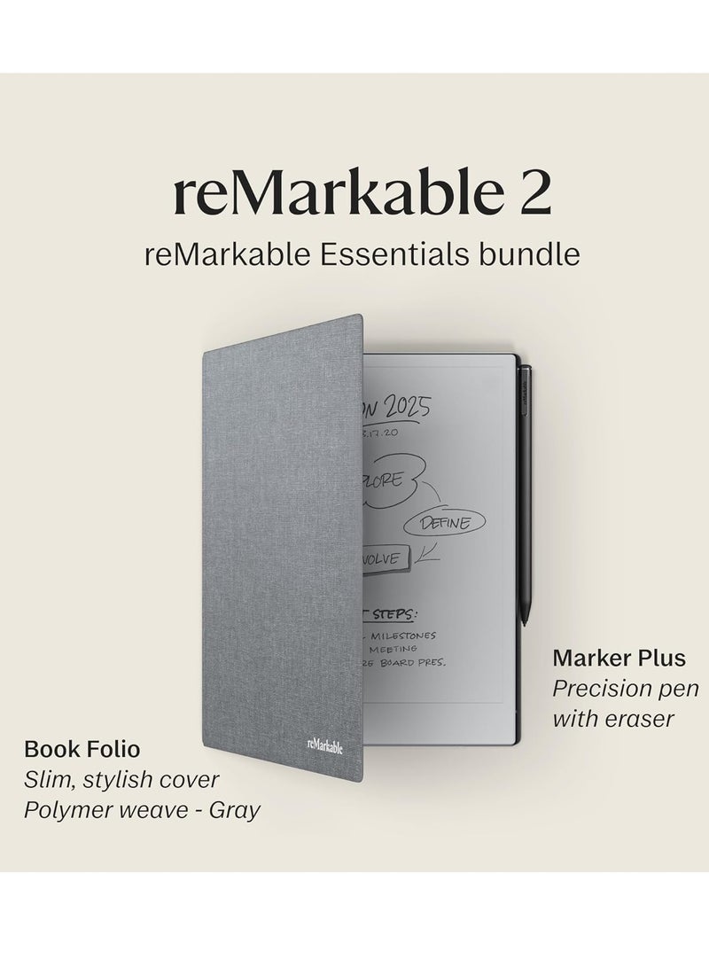 Remarkable Essentials bundle | Includes - Remarkable 2 Paper Tablet 10.3