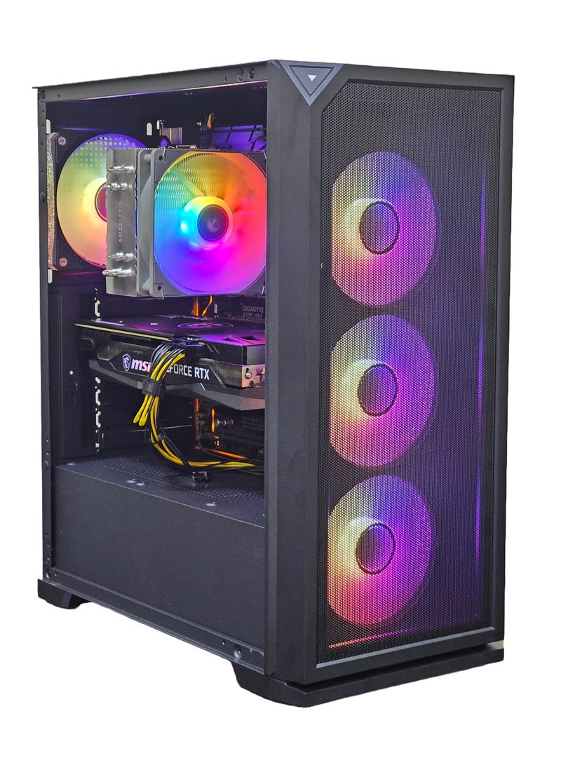 Gaming PC - Intel Core i7-8700 4.6GHz Processor | NVIDIA GeForce RTX 3060 TI 8GB GPU | 16GB RAM  | 512GB NVMe SSD | GF 850W PSU |  Windows 11 Pro | WiFi Ready | Desktop Computer Tower (Black)