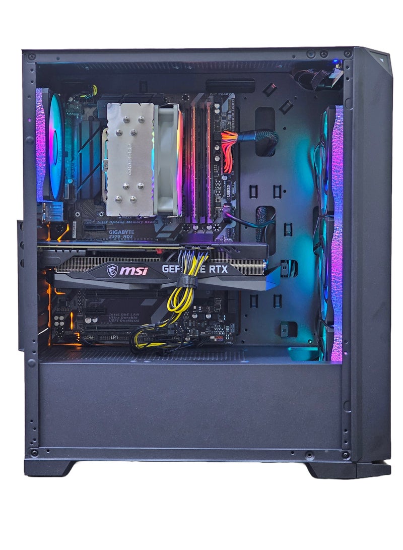 Gaming PC - Intel Core i7-8700 4.6GHz Processor | NVIDIA GeForce RTX 3060 TI 8GB GPU | 16GB RAM  | 512GB NVMe SSD | GF 850W PSU |  Windows 11 Pro | WiFi Ready | Desktop Computer Tower (Black)