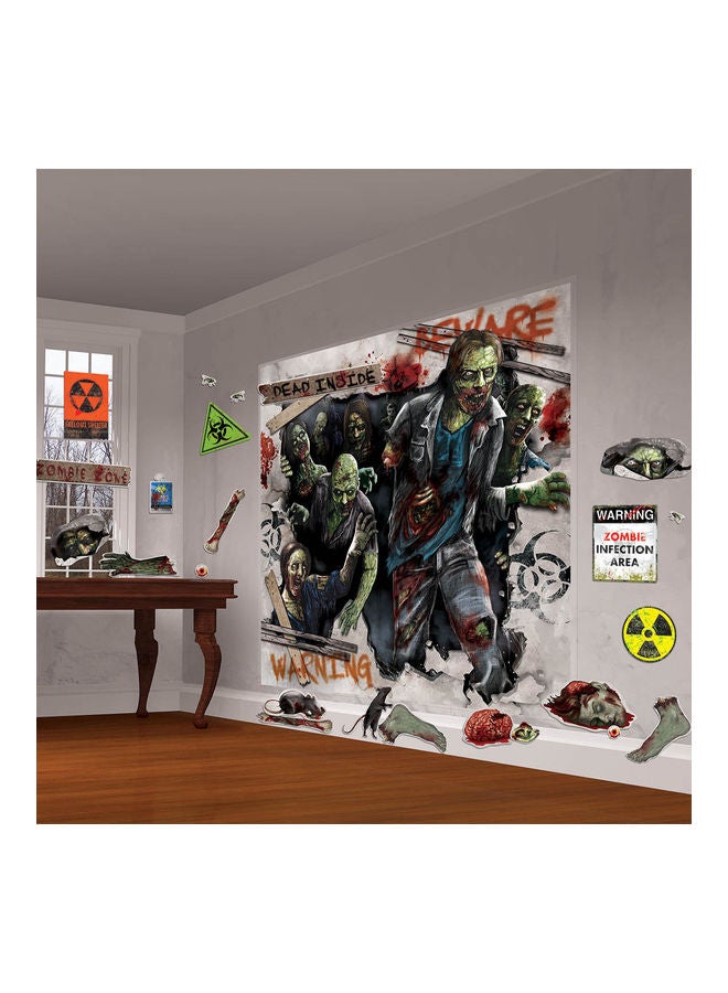 Zombie Scene Setter Decoration Kit Multicolour 36.6x34.8x1.5cm