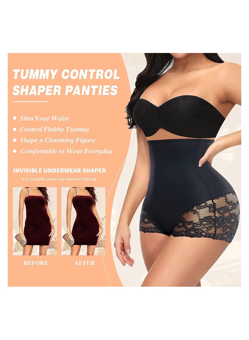 Tummy Control Shapewear Panties for Women High Waisted Shaping Underwear Seamless Body Shaper Girdle Panty Postpartum High Waist Tummy Control Pants Skinny Lace Shapewear XL