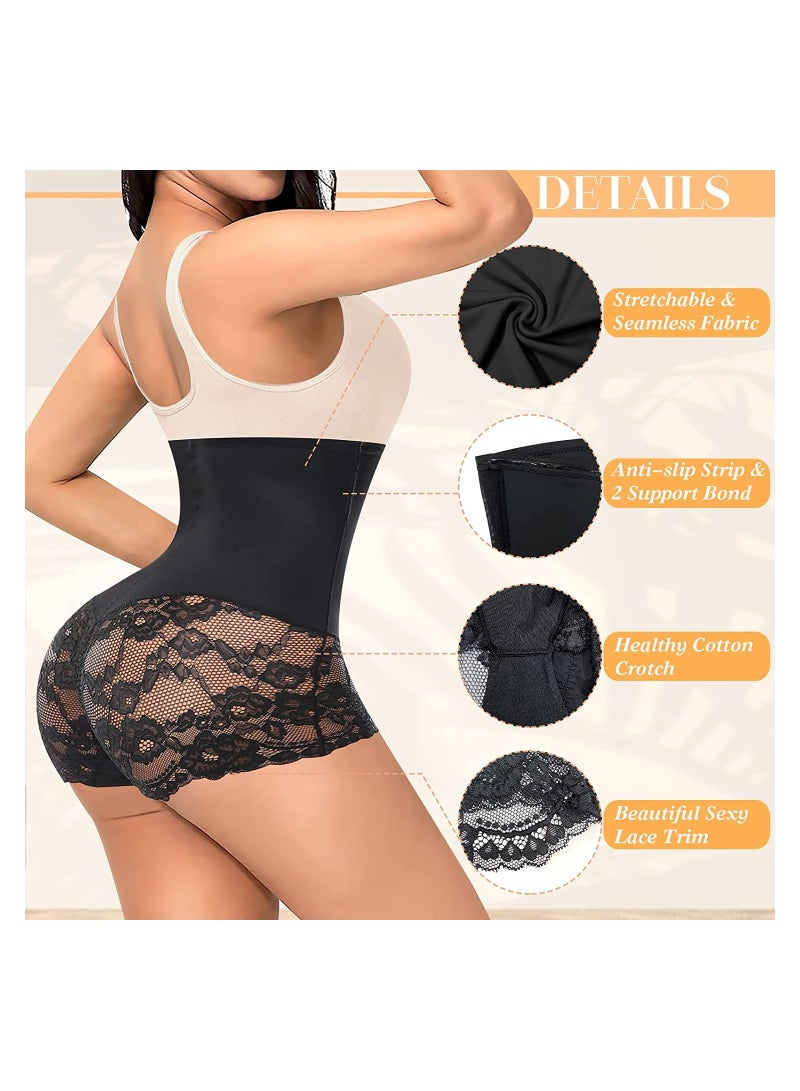 Tummy Control Shapewear Panties for Women High Waisted Shaping Underwear Seamless Body Shaper Girdle Panty Postpartum High Waist Tummy Control Pants Skinny Lace Shapewear XL