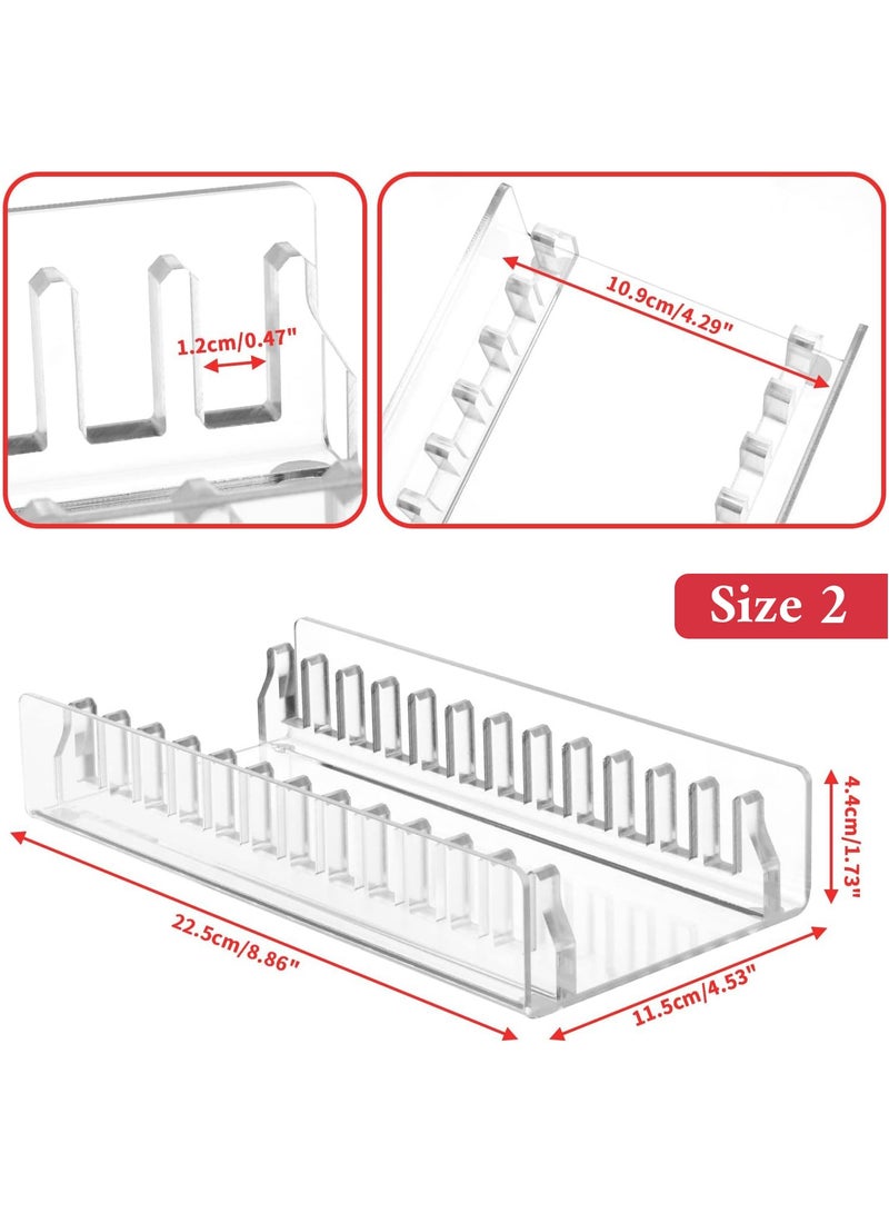 Acrylic Video Game Storage Organizer Stand for PS5/PS4/PS3, Clear, Sturdy Display Holder for Up to 12 Game Cases, Keeps Your Collection Tidy and Stable, Available in 2 Sizes