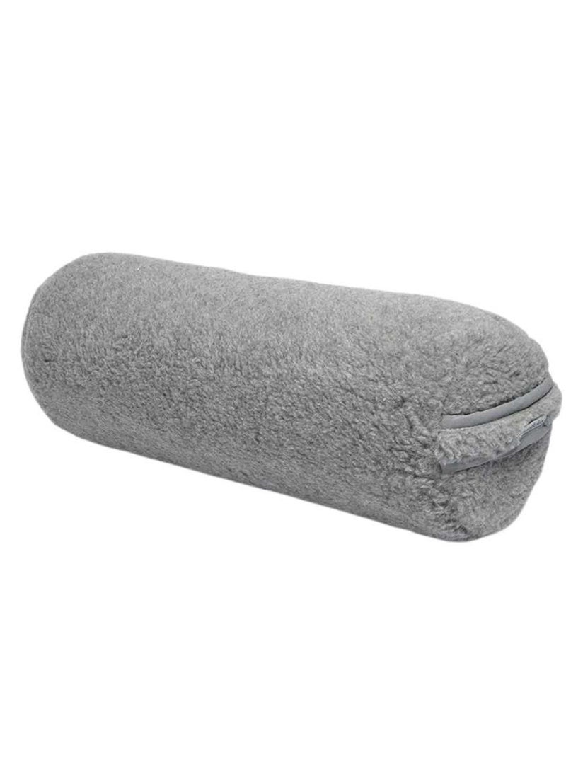 WOOL ROUND BOLSTER GREY STANDARD