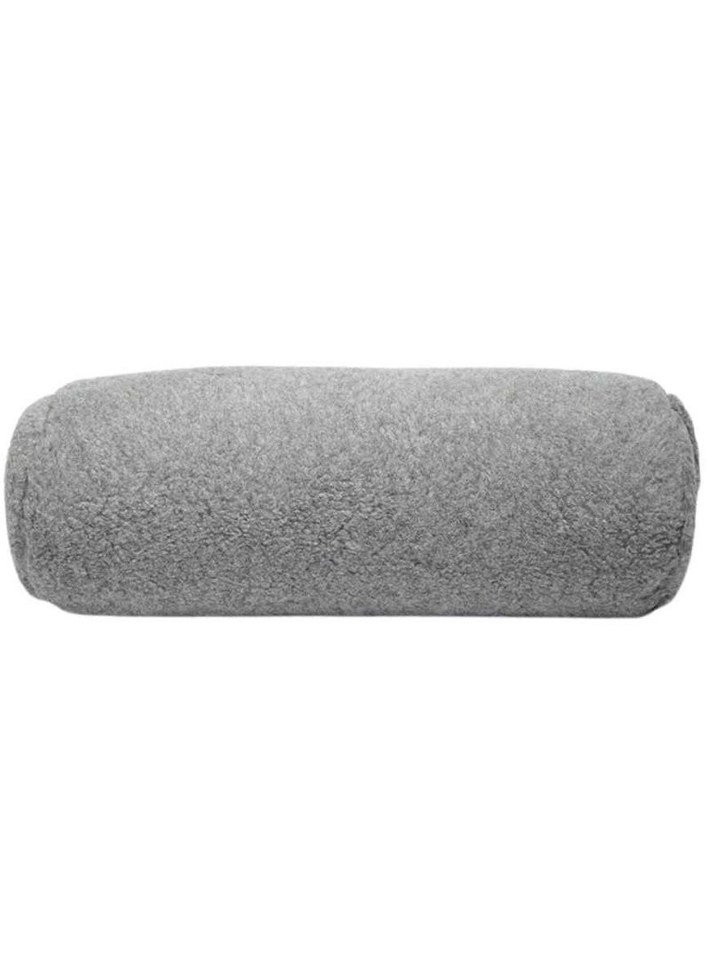 WOOL ROUND BOLSTER GREY STANDARD