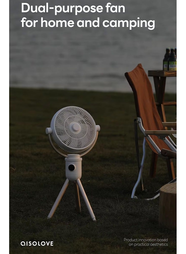 aISOLOVE Multi-Functional Rechargeable Portable Tripod Fan with Remote Control for Home, Hotel, Outdoor, Indoor, Camping and Travelling