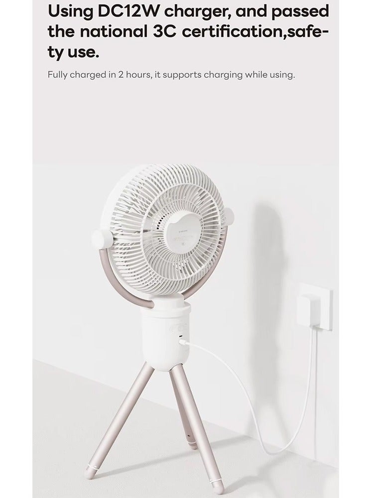aISOLOVE Multi-Functional Rechargeable Portable Tripod Fan with Remote Control for Home, Hotel, Outdoor, Indoor, Camping and Travelling