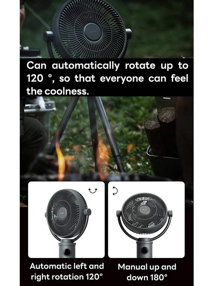 aISOLOVE Multi-Functional Rechargeable Portable Tripod Fan with Remote Control for Home, Hotel, Outdoor, Indoor, Camping and Travelling