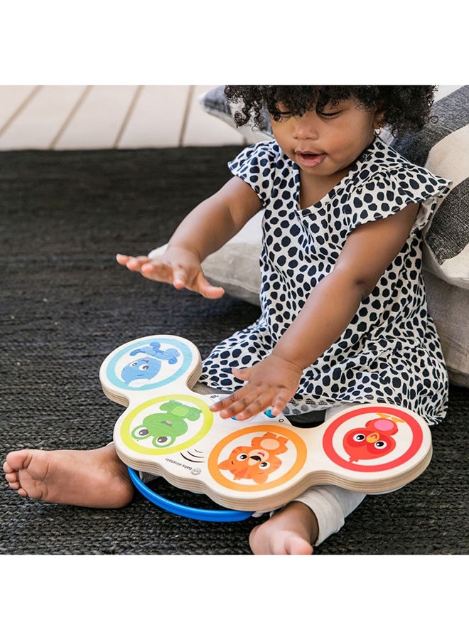 Hape Magic Touch Drums Wooden Musical Toy, Drum Set with Magic Touch Technology, Volume Control & Classical Tunes, Ages 6 Months+