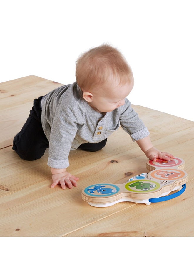 Hape Magic Touch Drums Wooden Musical Toy, Drum Set with Magic Touch Technology, Volume Control & Classical Tunes, Ages 6 Months+