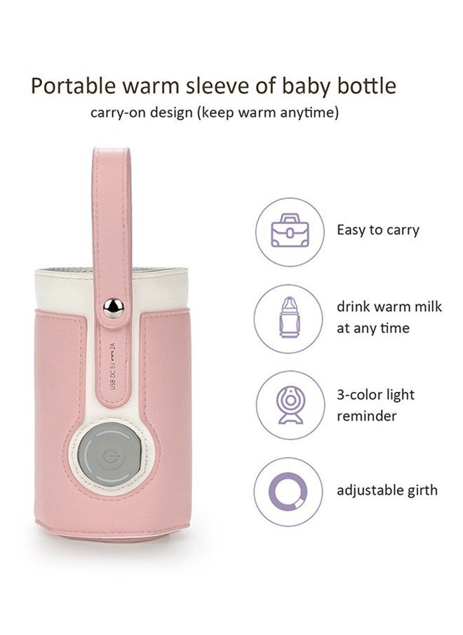 Intelligent Baby Bottle Warmer With 3 Grades Temperature Adjustment For Baby, Pink