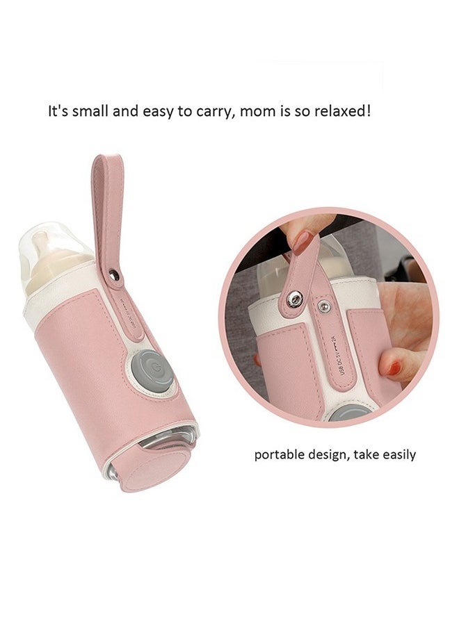 Intelligent Baby Bottle Warmer With 3 Grades Temperature Adjustment For Baby, Pink