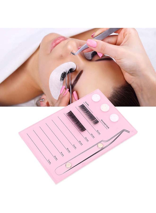 Eyelash Extensions Pallet Kit Tweezers Glue Holder Acrylic Lash Extension EEDB