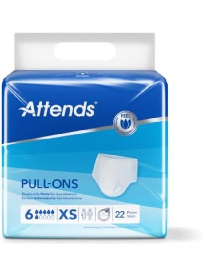 Pull-Ons 6 Xs Disposable Pants For Incontinence Pack Of 22