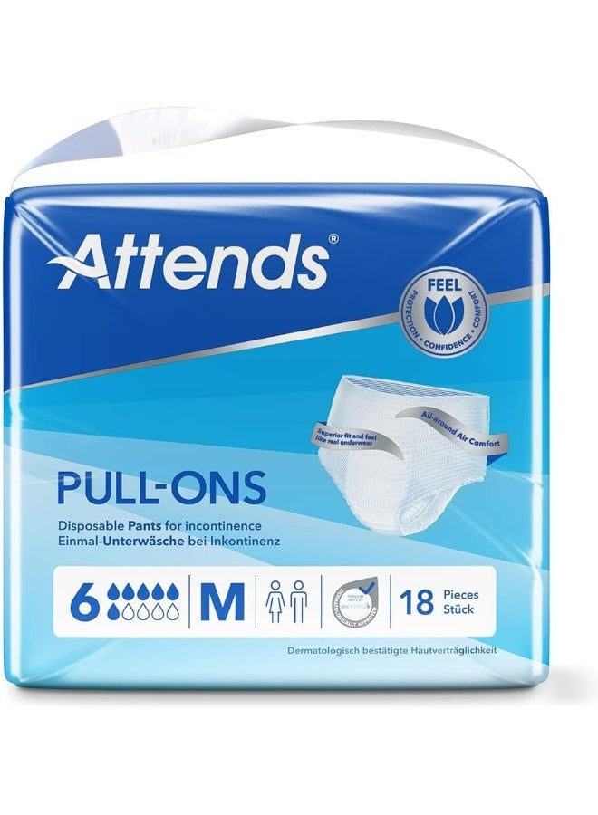 Pull-Ons 6 M Disposable Pants For Incontinence Pack Of 18