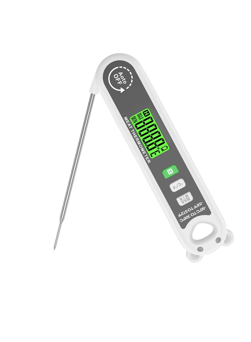 Ultra Fast Waterproof Digital Meat Thermometer with Backlight and Calibration for Kitchen and BBQ, Cute Bear Design