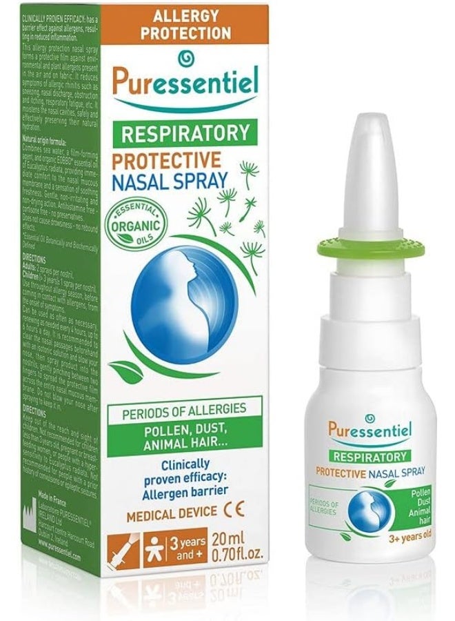 Protective Nasal Spray Respiratory Effective Against For Pollen Dust And Animal Hair 3+ Years 20Ml