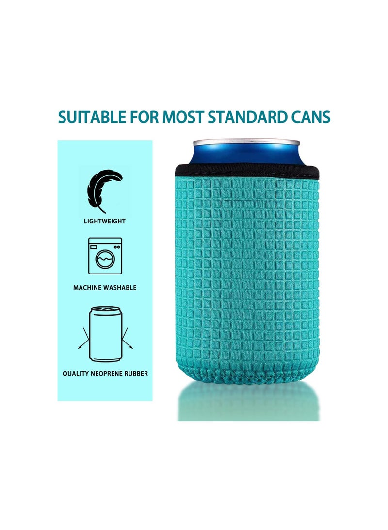 4PCS Can Sleeves, Insulator Stands, Non-Slip Can Sleeves, Neoprene Cooler, Beverage Cooler Sleeves, for Beer, Coke, etc. Neoprene Drink Cooler Sleeves, Beer Can Sleeves Beer Can Coolers