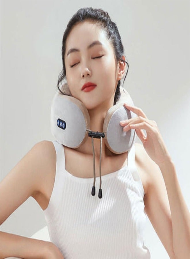 U-Shaped Electric Neck and Shoulder Massage Pillow with Heat Function