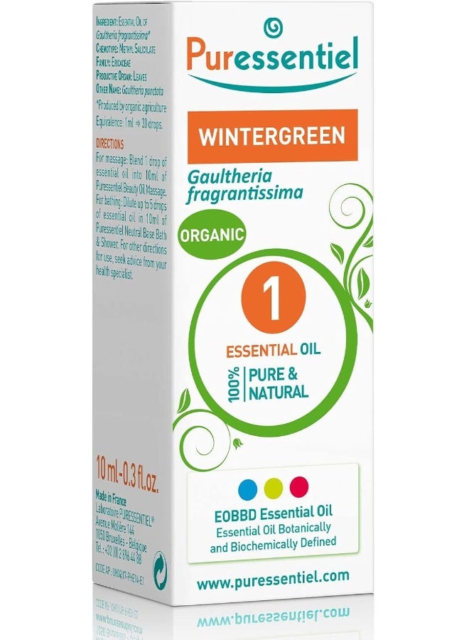 Wintergreen Essential Oil, Aromatherapy Relief, Calming 100% Pure, Organic And Natural 0.3 Fl Oz