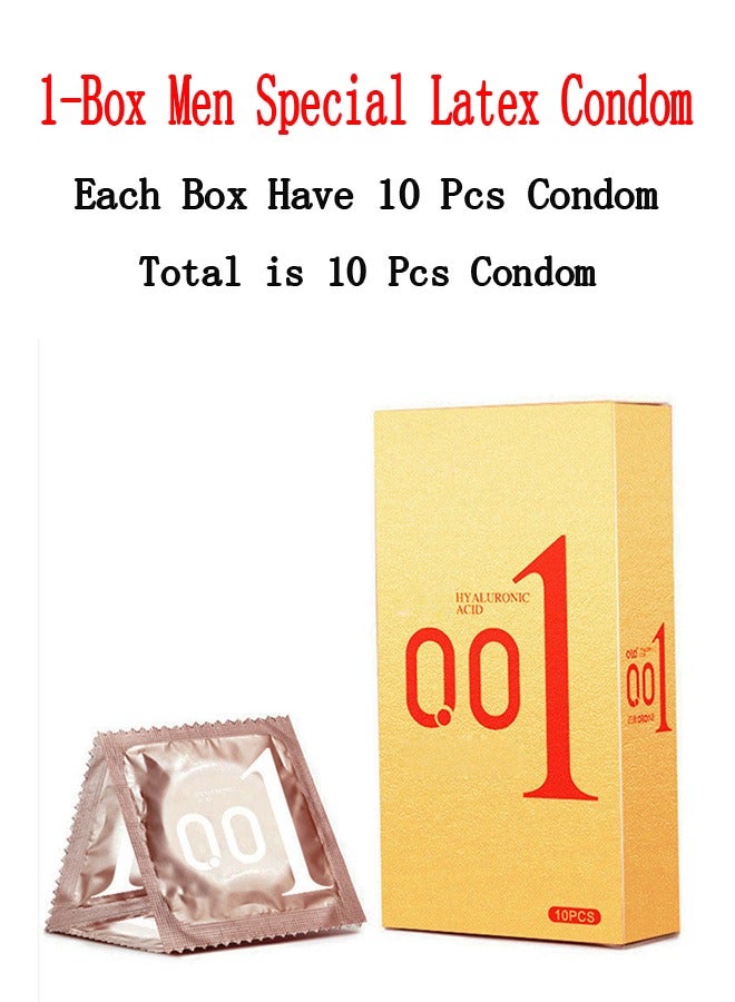 1-Box Men Special Latex Condom,Extra Lubricated Hyaluronic Acid Lasting Delay Condom