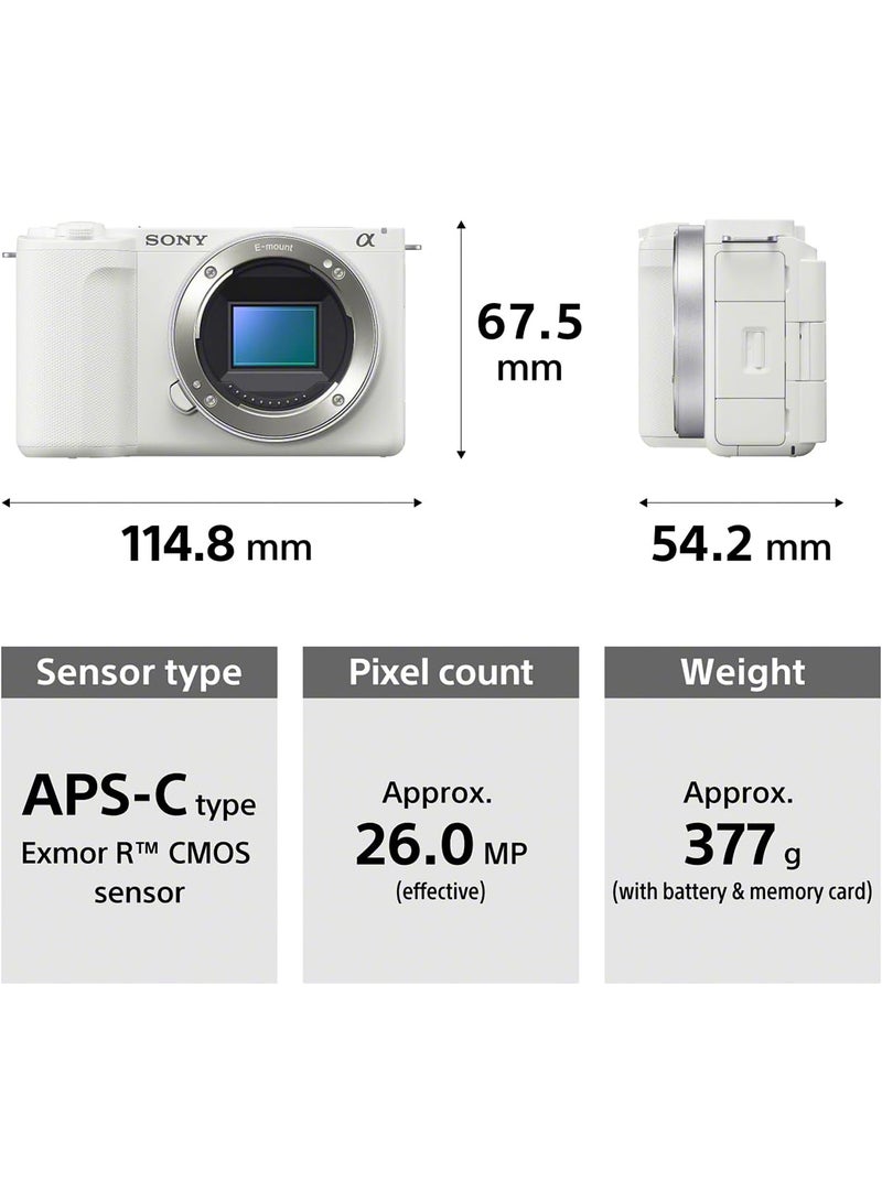 Alpha ZVE10 II - APS-C Interchangeable Lens Mirrorless Content Creators’ Camera