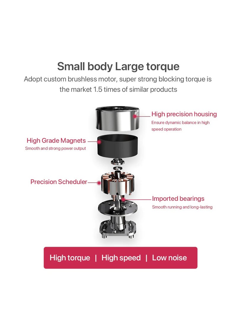Bomidi M1 Portable Mini Massage Gun With High Torque Motor & 4 Unique Attachments | 2500mAh Long Battery Life - Pink