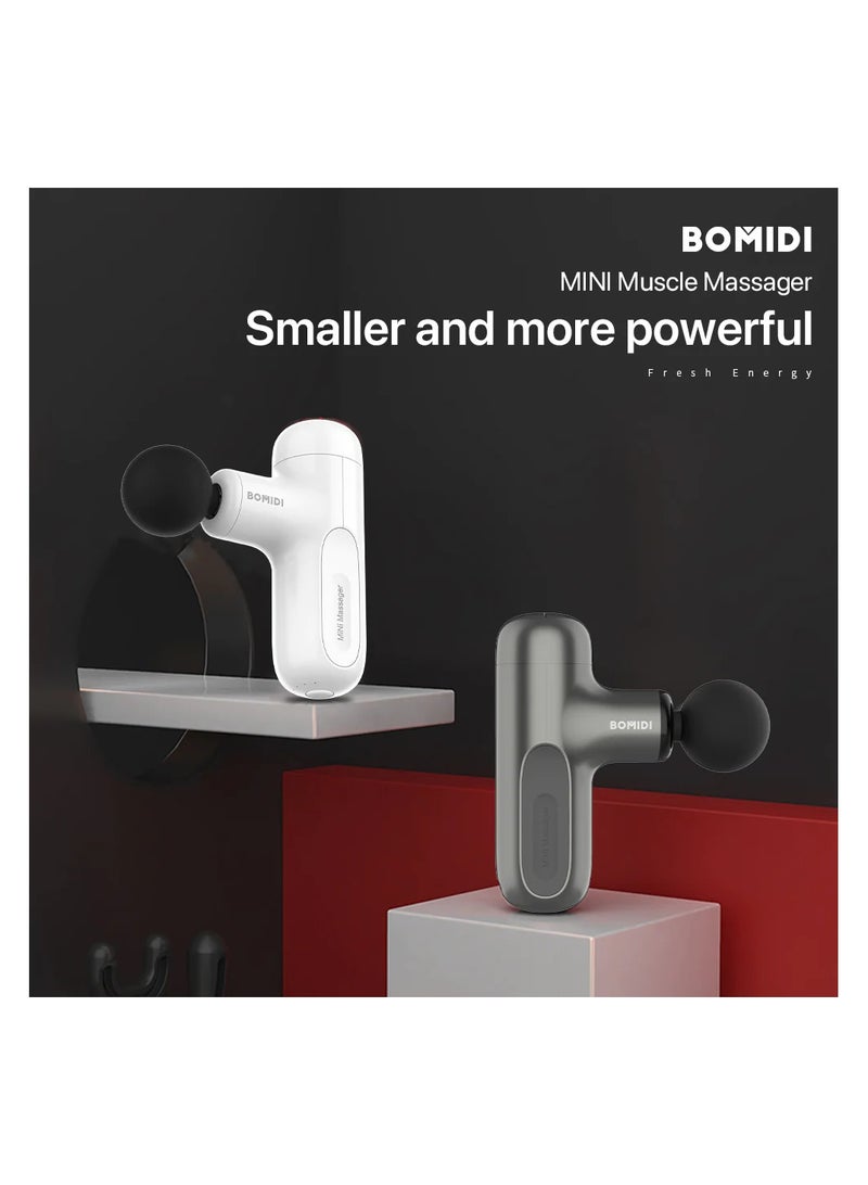 Bomidi M1 Portable Mini Massage Gun With High Torque Motor & 4 Unique Attachments | 2500mAh Long Battery Life - Pink