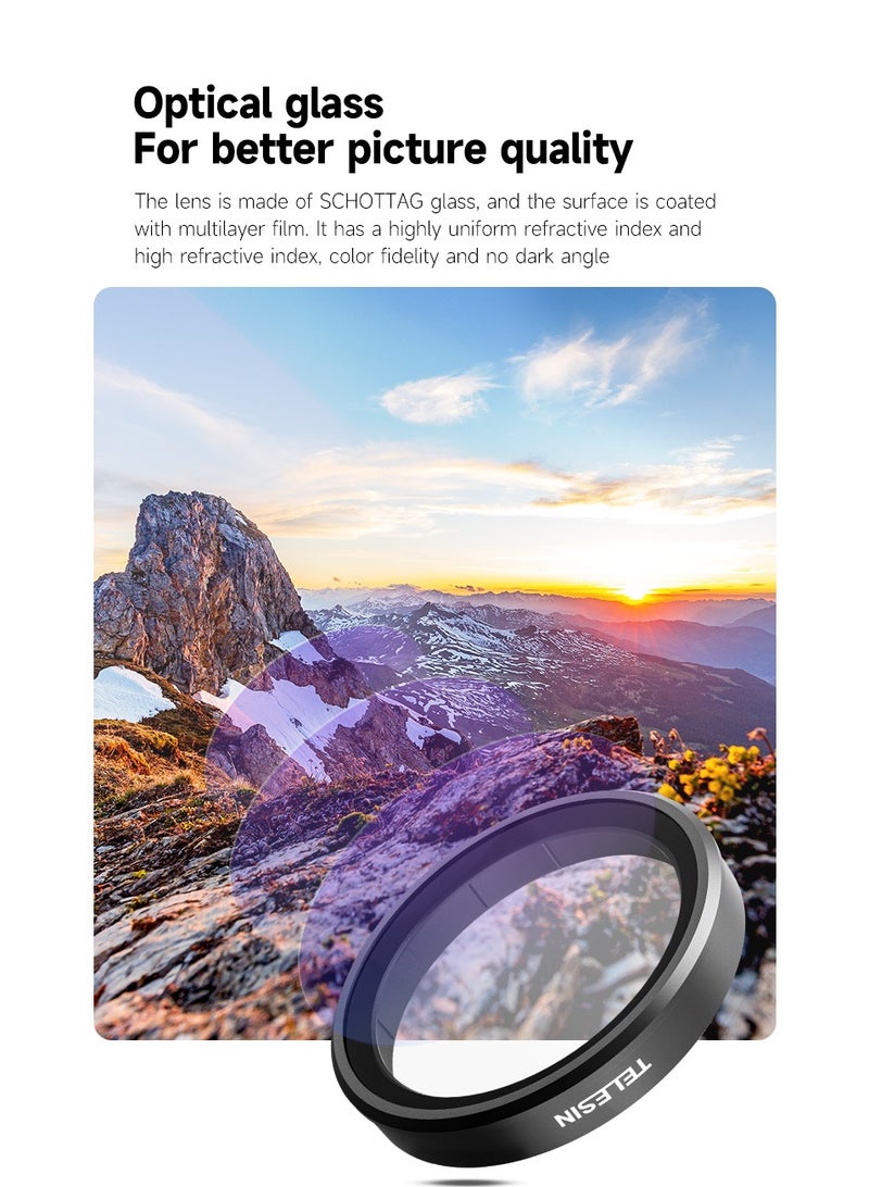 TELESIN CPL ND8 ND16 ND32 Lens Filter Set Aluminium Alloy Frame for DJI OSMO Action 3 4 ND CPL Lens Action Camera Accessories