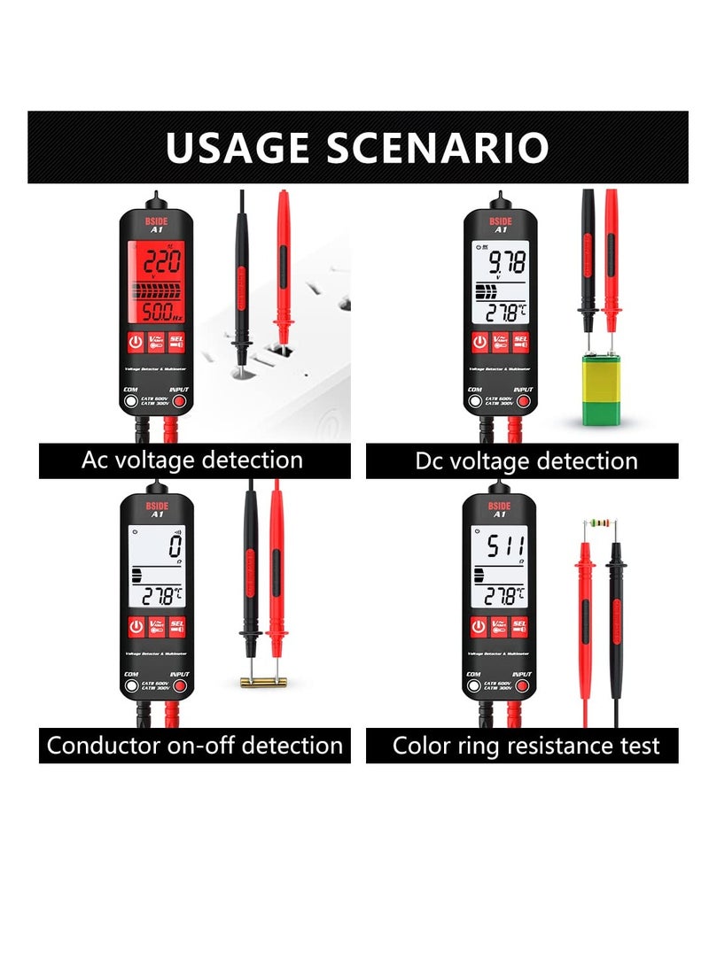 Smart Digital Multimeter with Anti-Burn Feature Fast Voltage and Current Measurement Non-Contact Tester for Wires and Conductors