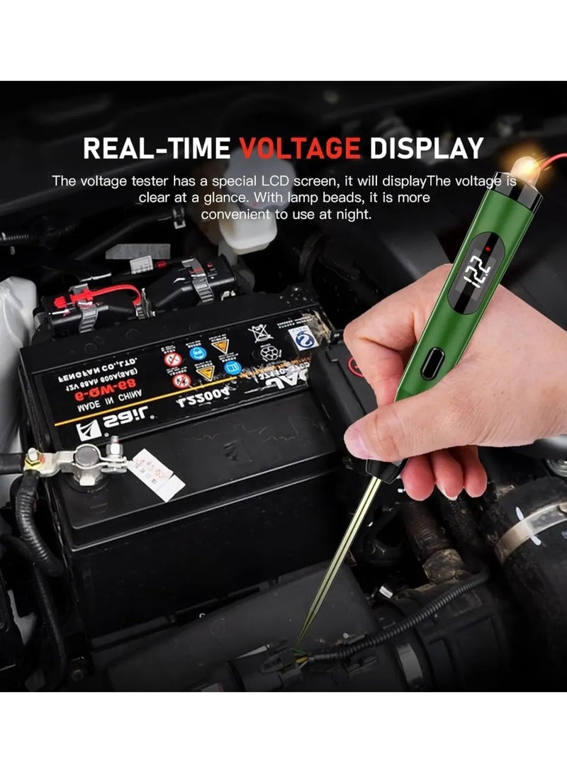 P50 Automotive Circuit Tester LCD Display Voltage Measurement Bulb Load Measurement Power Polarity Display Three Detection Modes Switching Car Circuit Tester Automotive Electrical Tester