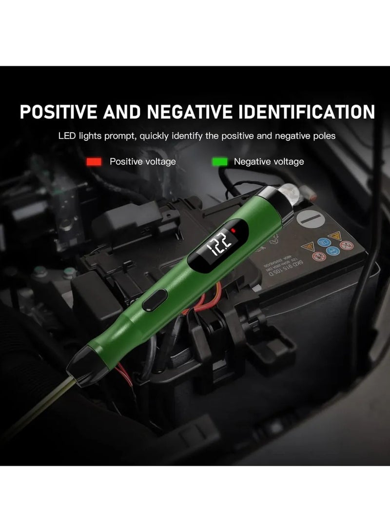 P50 Automotive Circuit Tester LCD Display Voltage Measurement Bulb Load Measurement Power Polarity Display Three Detection Modes Switching Car Circuit Tester Automotive Electrical Tester
