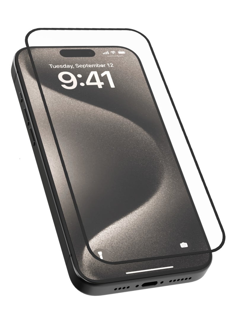 3D Screen Protector for iPhone 16 Pro with Super Smooth & Responsive Coating Finish / Resin Glue / High Silicone Aluminum Glass - Clear