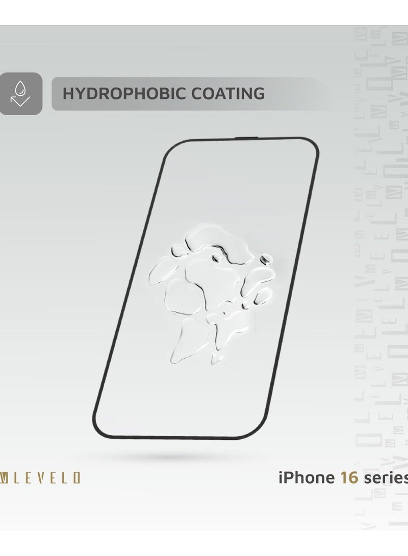 3D Screen Protector for iPhone 16 Plus with Super Smooth & Responsive Coating Finish / Resin Glue / High Silicone Aluminum Glass - Clear