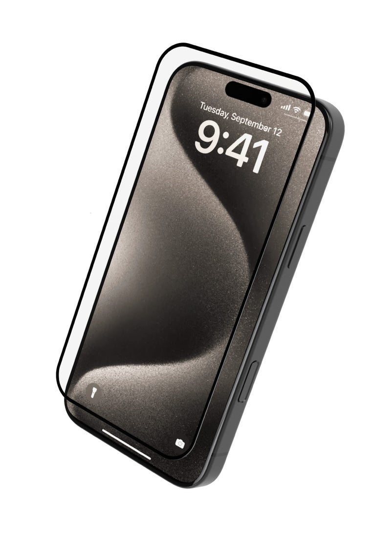 3D Screen Protector for iPhone 16 Plus with Super Smooth & Responsive Coating Finish / Resin Glue / High Silicone Aluminum Glass - Clear