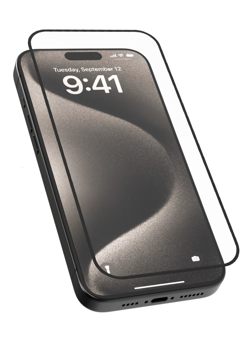 3D Screen Protector for iPhone 16 with Super Smooth & Responsive Coating Finish / Resin Glue / High Silicone Aluminum Glass - Clear