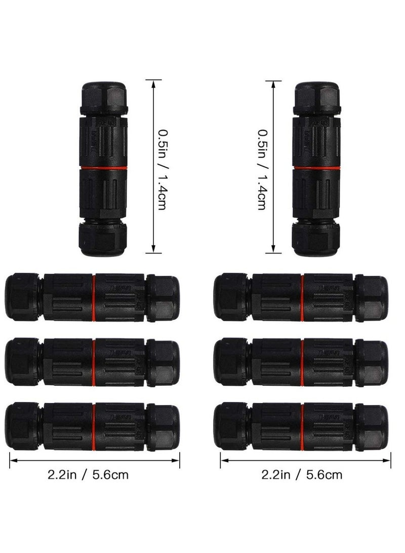 10 Pcs Waterproof Junction Box, IP68 Outdoor Cable Connector, 4-7mm Waterproof Outdoor Sleeving Coupler, Electrical Waterproof Branch Sleeving
